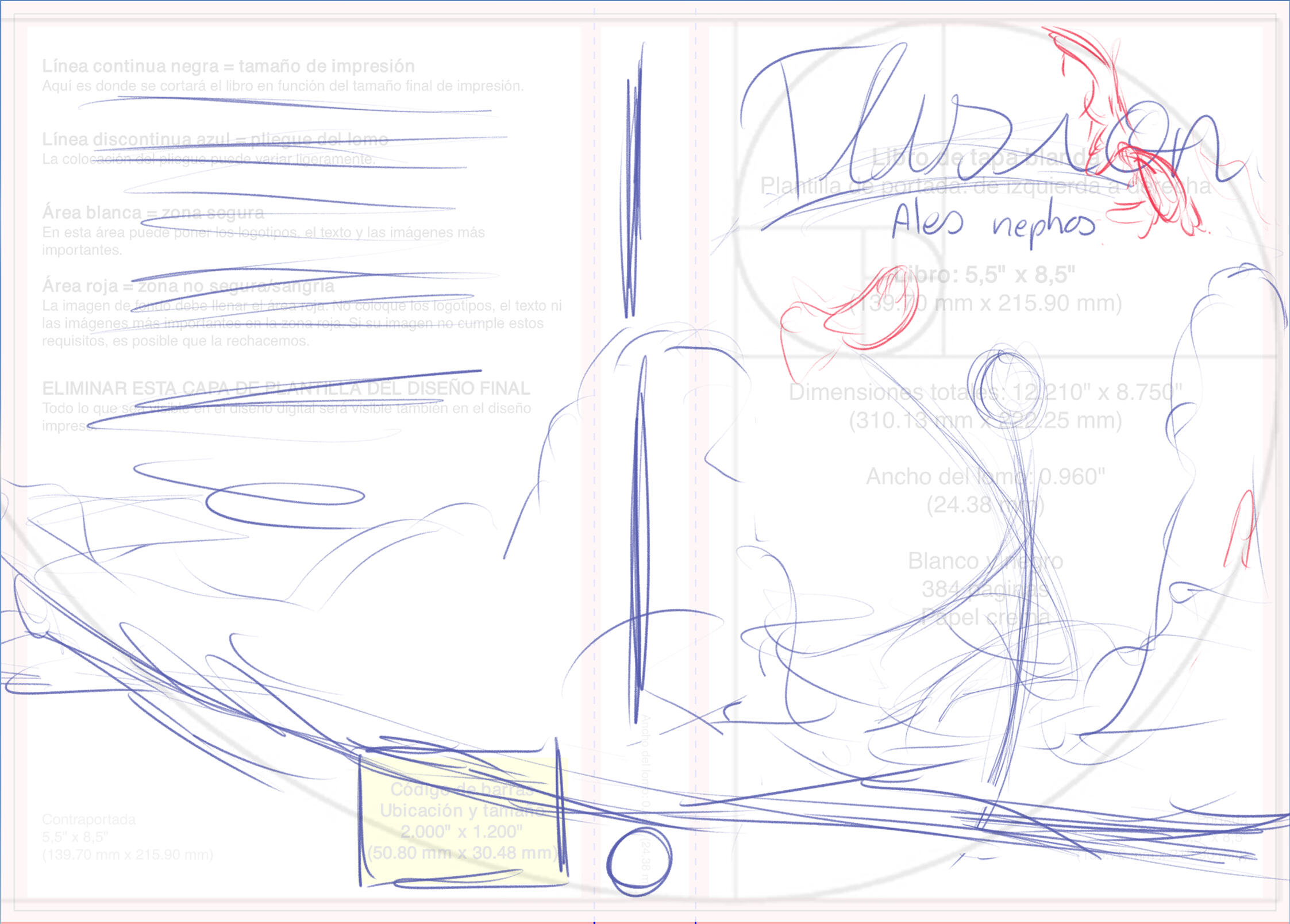 Boceto inicial y prueba de composición